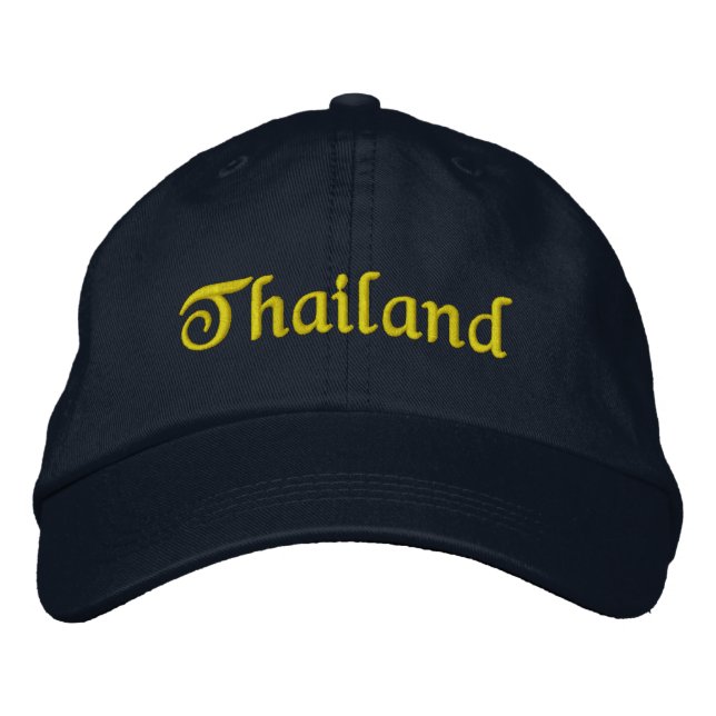 Minne från semester i Thailand Broderad Keps (Framsida)