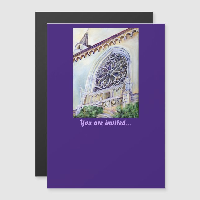 Minne i Budapest Magnetisk Inbjudningskort (Fram/baksida)