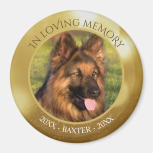 MINNE I LOVING MEMORY Photo Namn Data Guld Magnet