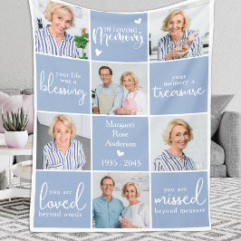 MINNE I LOVING MINORY Anpassningsbar 6 Multi Photo Fleecefilt