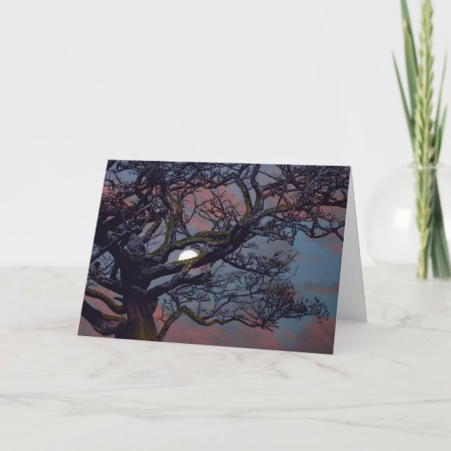 Minne på hälsningskortet Måne Kort (Framsida)