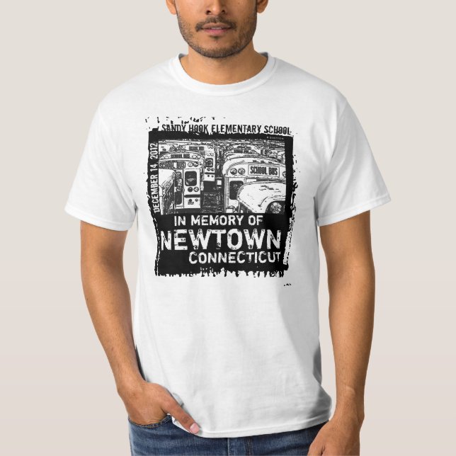 Minne på Newtown Tragedy Tshirt 4 Tee Shirt (Framsida)