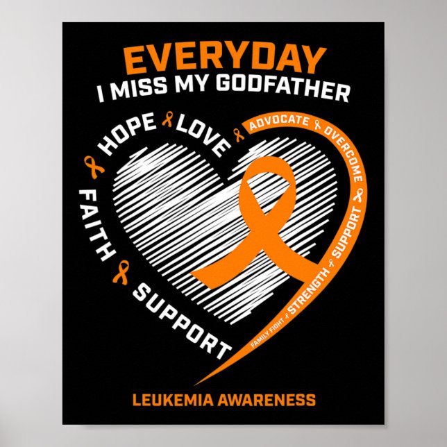 Minne till minne av Godfather Leukemia Awaren Poster (Framsidan)