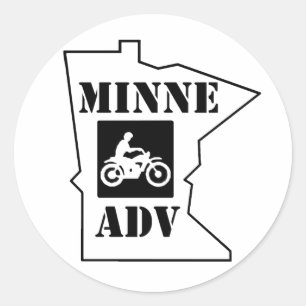 MinneADV Circle Sticker Runt Klistermärke