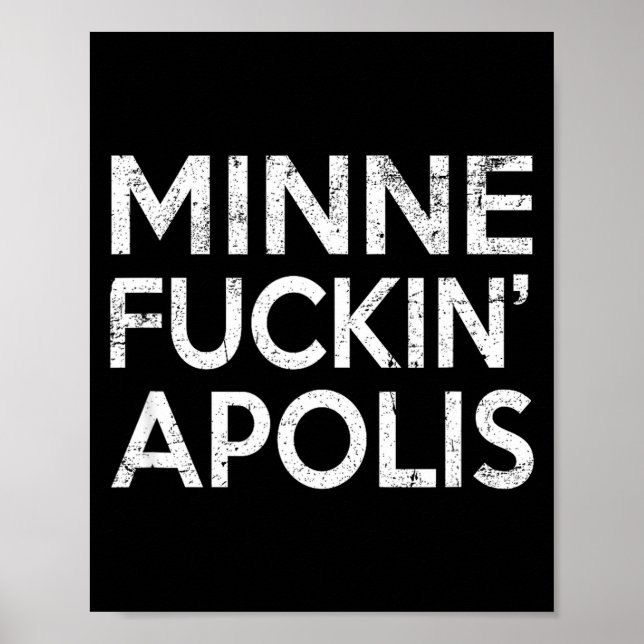 Minnealis Minnesota Funny Rude Retro Gag Gift  Poster (Framsidan)
