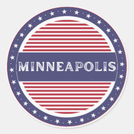 Minneapolis City Pride Emblem – American Identity Runt Klistermärke