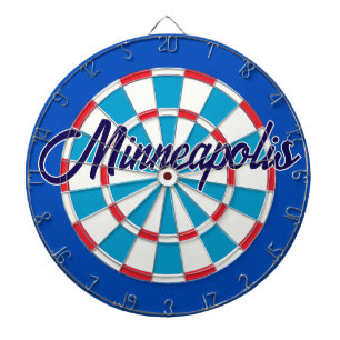 Minneapolis Classic Blå Röd Vit Patriotisk Darttavla