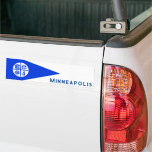 Minneapolis Flagga Bildekal