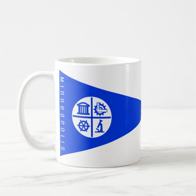 Minneapolis flagga kaffemugg (Vänster)