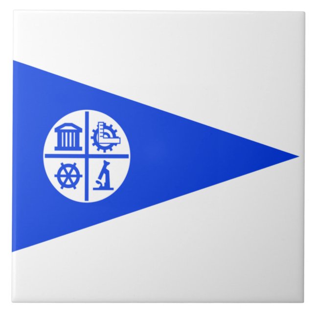 Minneapolis flagga kakelplatta (Framsidan)