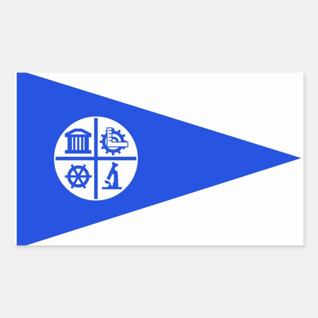 Minneapolis Flagga Rektangulärt Klistermärke (Framsida)