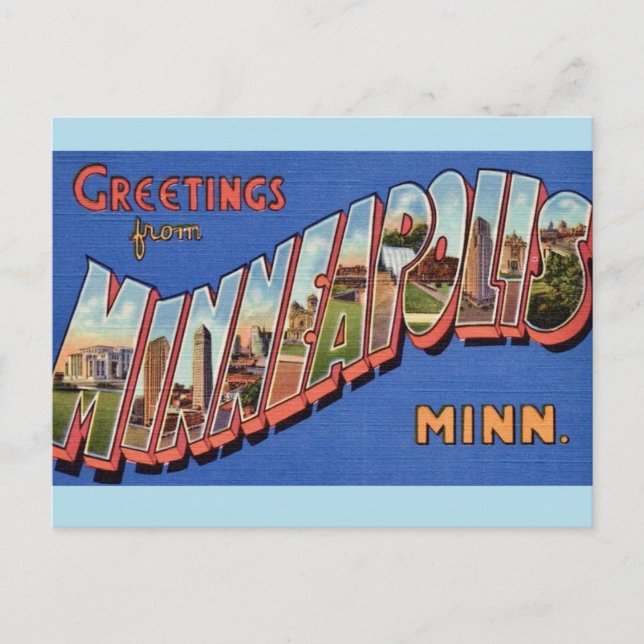 Minneapolis Hälsningskort Vykort (Framsida)