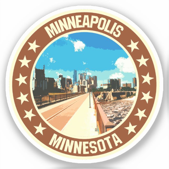 Minneapolis Klistermärken (Framsida)