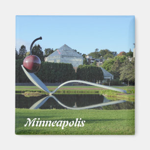 Minneapolis körsbär- och Spoonbridge fotomagnet Magnet