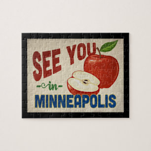 Minneapolis Minnesota Apple - Vintage resor Pussel