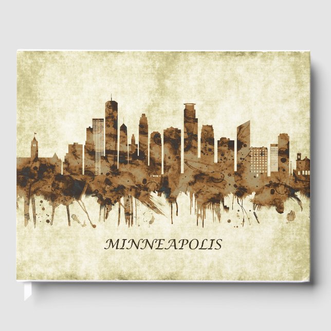 Minneapolis Minnesota Cityscape Gästböcker (Framsida)