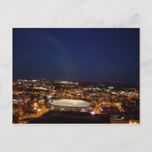 Minneapolis Minnesota HHH Metrodome Night Skyline Vykort