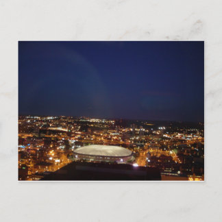 Minneapolis Minnesota HHH Metrodome Night Skyline Vykort