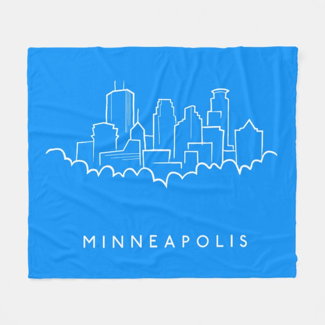 Minneapolis Minnesota horisont Fleecefilt (Framsidan (Horisontell))