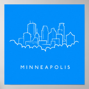 Minneapolis Minnesota horisont Poster