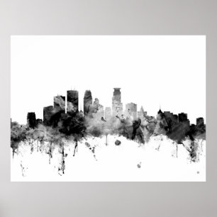 Minneapolis Minnesota horisont Poster