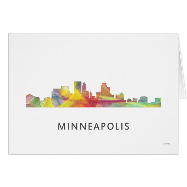 MINNEAPOLIS MINNESOTA HORISONT WB1 - HÄLSNINGSKORT (Framsidan Horizontal)
