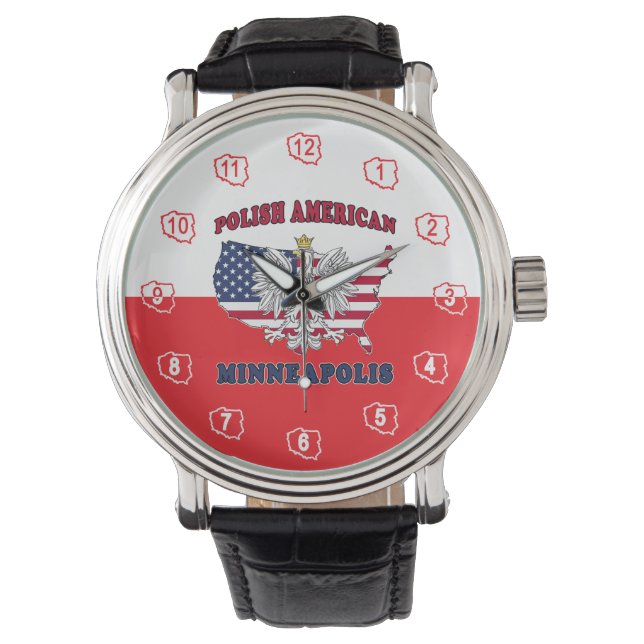 Minneapolis Minnesota polska Armbandsur (Framsida)