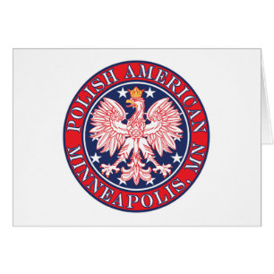 Minneapolis Minnesota polska Hälsningskort