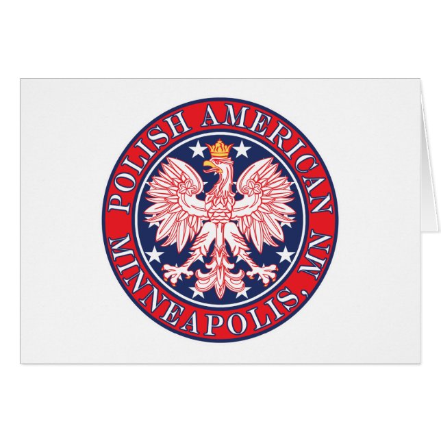 Minneapolis Minnesota polska Hälsningskort (Framsidan Horizontal)