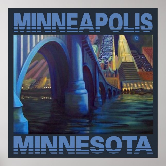 MINNEAPOLIS MINNESOTA POSTER (Framsidan)