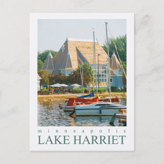 Minneapolis Minnesota Sjö Harriet Bandshell Vykort