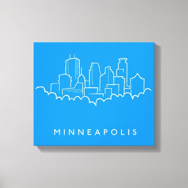Minneapolis, Minnesota Skyline Canvastryck (Framsida)