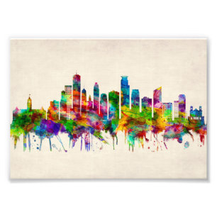 Minneapolis Minnesota Skyline Fototryck