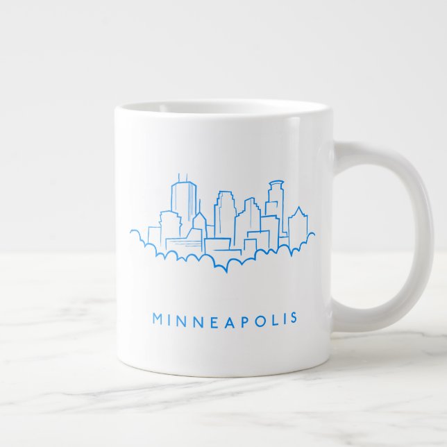 Minneapolis, Minnesota Skyline Jumbo Mugg (Höger)