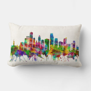 Minneapolis Minnesota Skyline Lumbarkudde