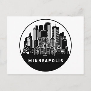 Minneapolis Minnesota Skyline Vykort