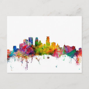 Minneapolis Minnesota Skyline Vykort