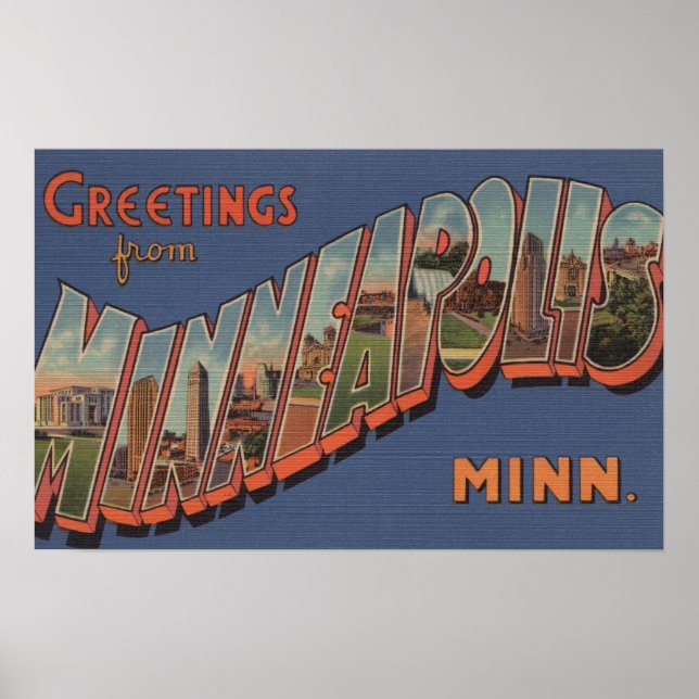 Minneapolis, Minnesota - Stora Brev Scenes Poster (Framsidan)