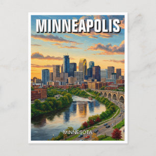 Minneapolis Minnesota Travel Vykort
