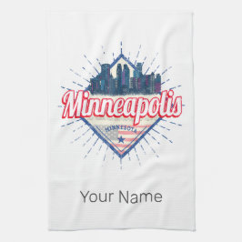 Minneapolis Minnesota USA Skyline United Stater Kökshandduk