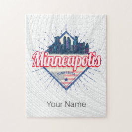 Minneapolis Minnesota USA Skyline United Stater Pussel