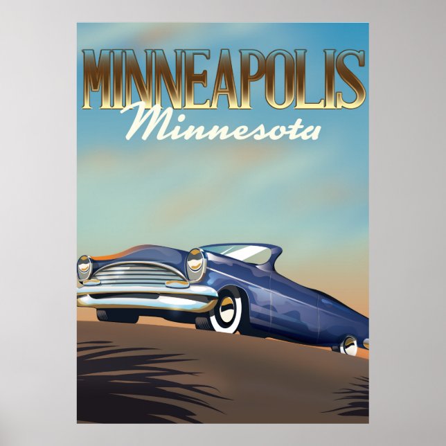 Minneapolis, Minnesota vintage reseaffisch Poster (Framsidan)