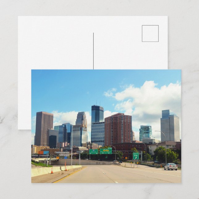 Minneapolis Minnesota Vykort (Fram/baksida)