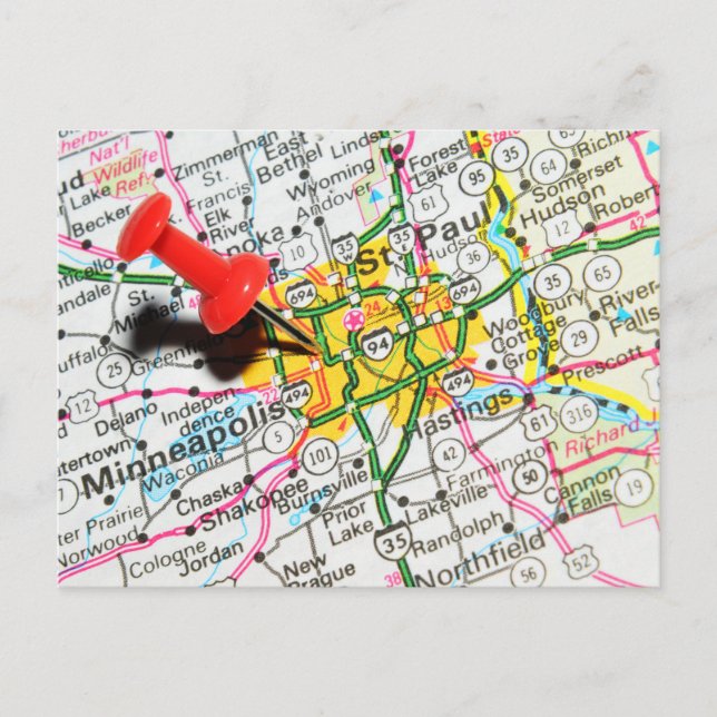 Minneapolis, Minnesota Vykort (Framsida)
