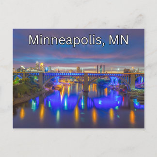 Minneapolis, MN Postcard Souvenir Traveling Vykort