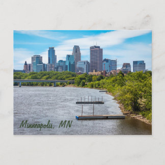 Minneapolis, MN Siluett vykort