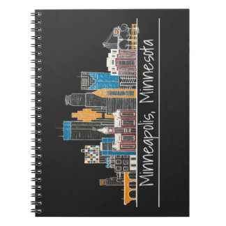 Minneapolis, MN Skyline Notebook Anteckningsbok