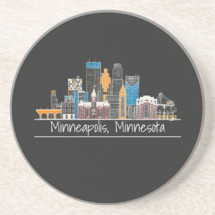Minneapolis, MN Skyline Underlägg