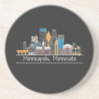 Minneapolis, MN Skyline Underlägg