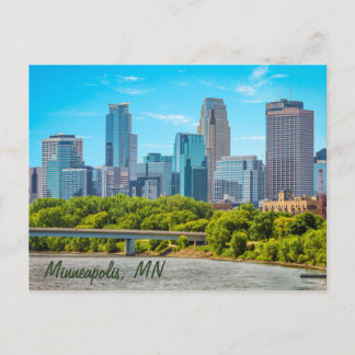 Minneapolis, MN Skyline-vykort Vykort